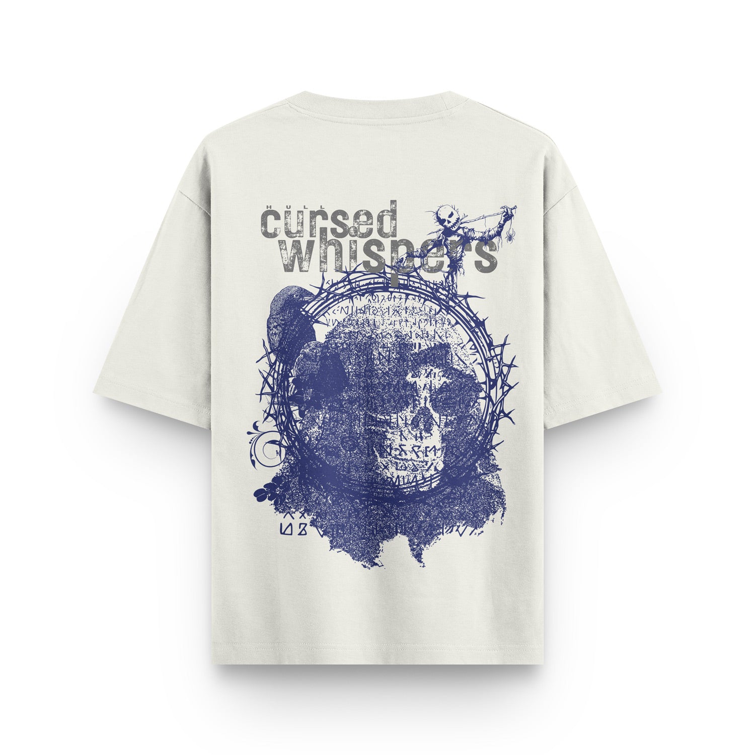 HULL Cursed Whispers Tee — oversized graphic streetwear t-shirt