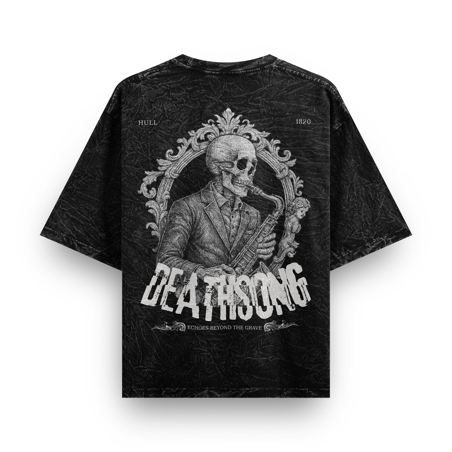 HULL DeathSong Tee — oversized vintage wash graphic streetwear t-shirt