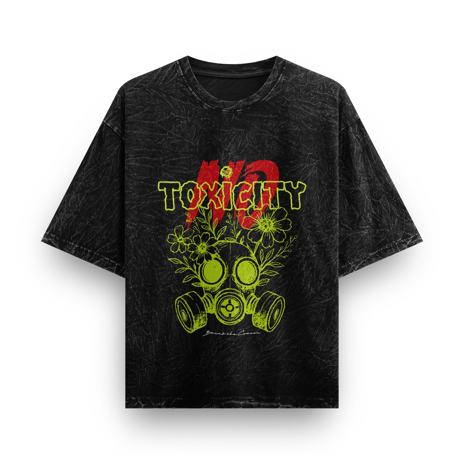 HULL No Toxicity Tee — oversized vintage wash graphic streetwear t-shirt