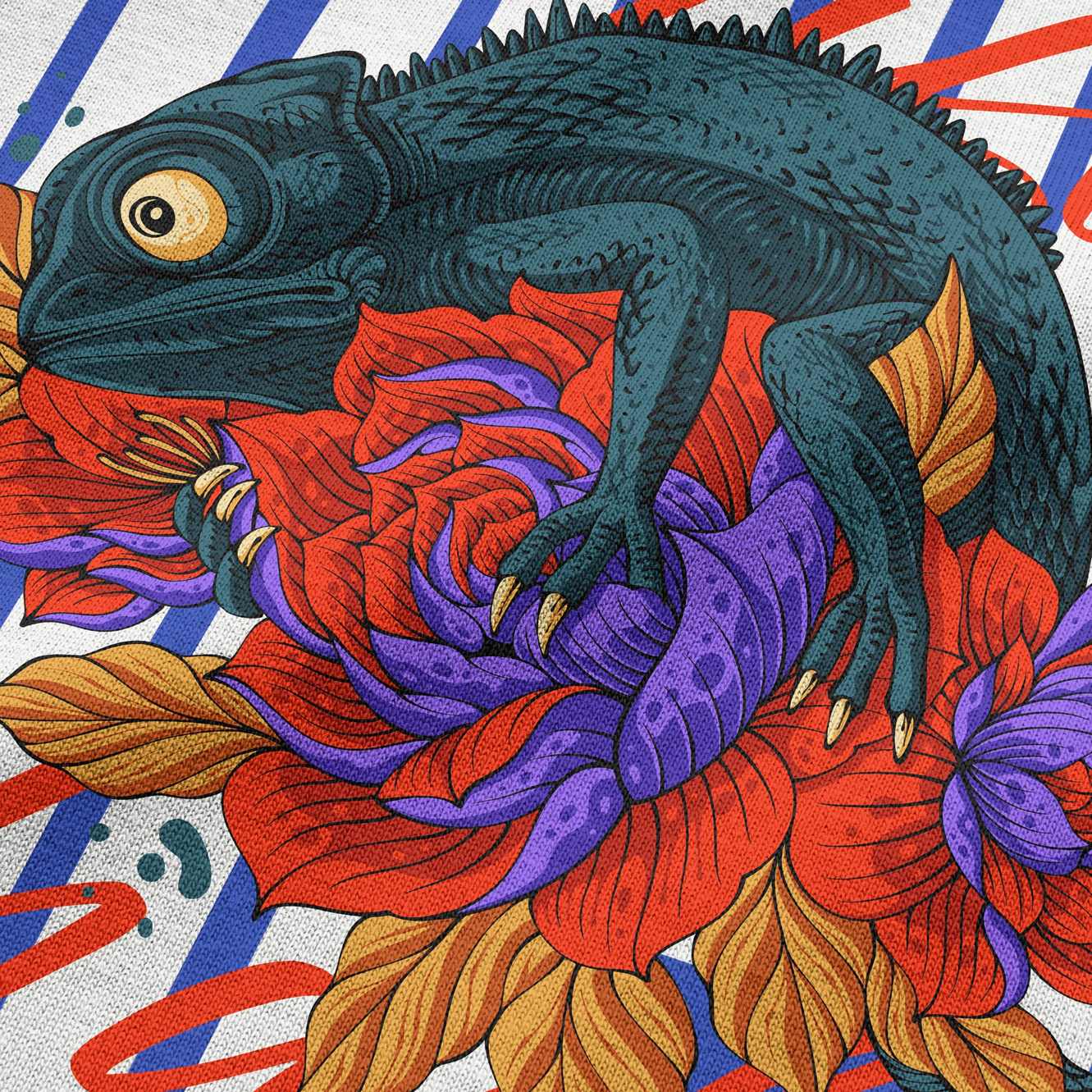 Shade Shifter premium French Terry oversized t-shirt
Shade Shifter chameleon graphic detail premium oversized t-shirt