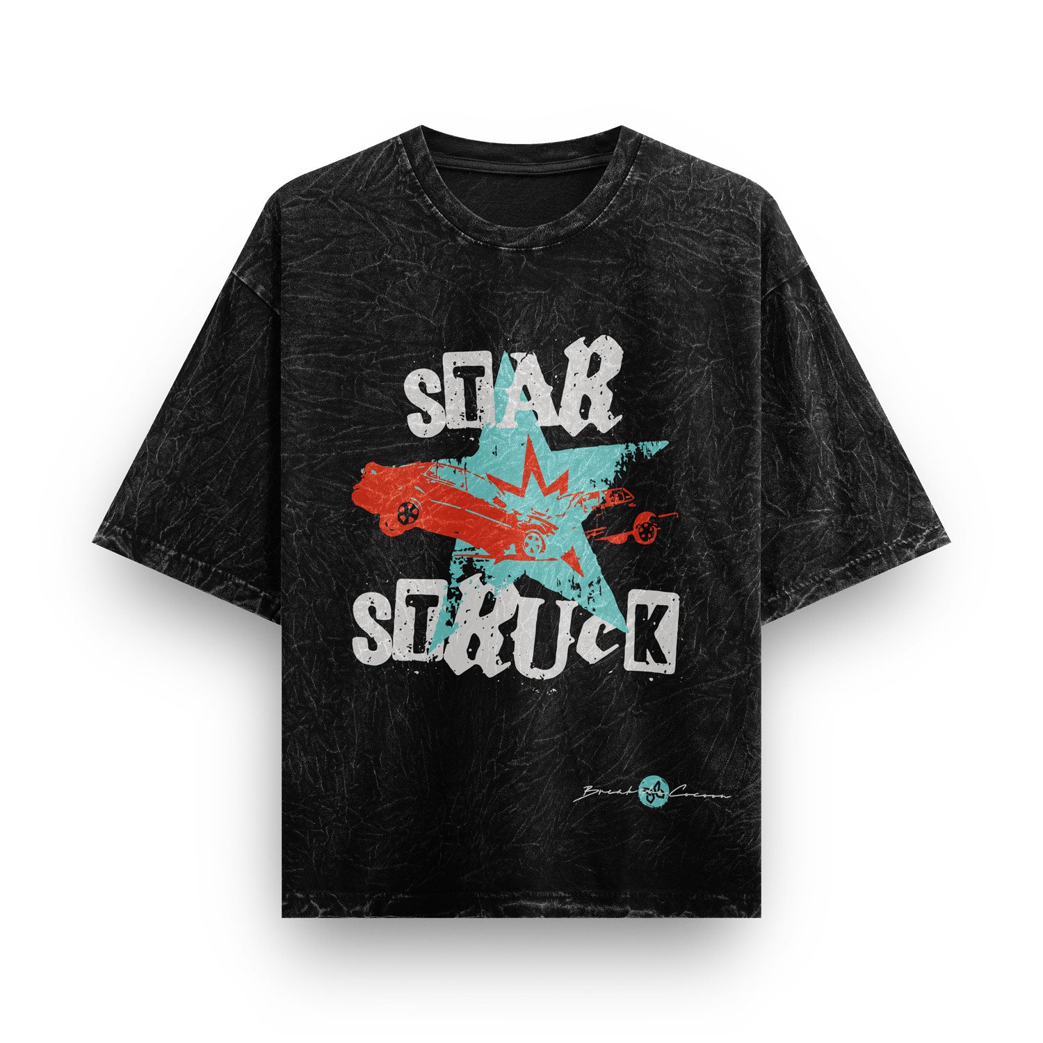 HULL Star Struck Tee — oversized acid wash graphic streetwear t-shirt